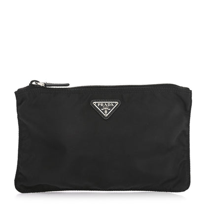 Prada Re-Nylon Saffiano Vela Necessaire Flat Pouch Black 1 of 9