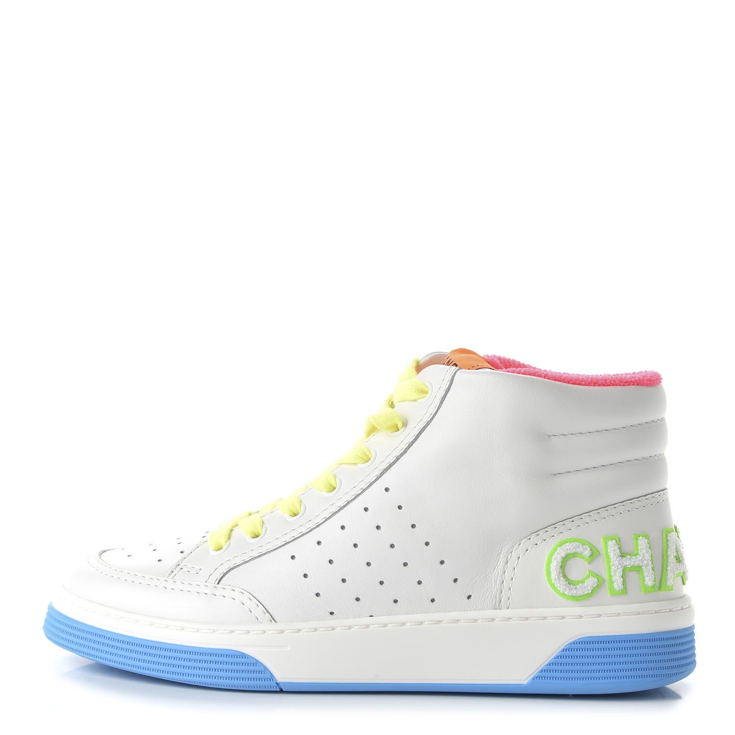 Chanel Calfskin Womens Logo High Top Sneakers 39 Multicolor 1 of 9