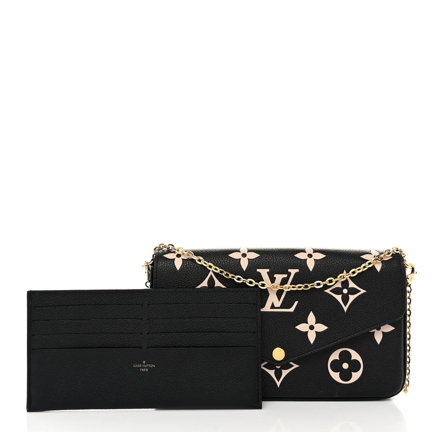 Louis Vuitton Empreinte Monogram Giant Felicie Pochette Black Beige 3 of 11