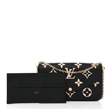 Louis Vuitton Empreinte Monogram Giant Felicie Pochette Black Beige 3 of 11