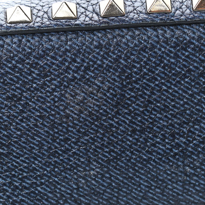 Valentino Garavani Pebbled Calfskin Rockstud Camera Crossbody Bag Deep Denim 9 of 11