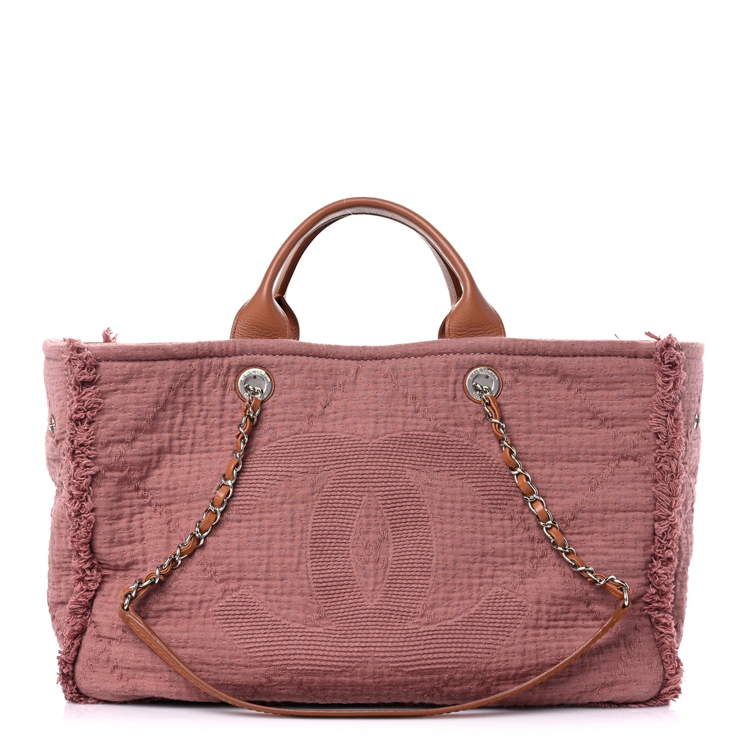 Chanel Canvas Extra Large Double Face Shopping Tote Dark Pink 1 of 12