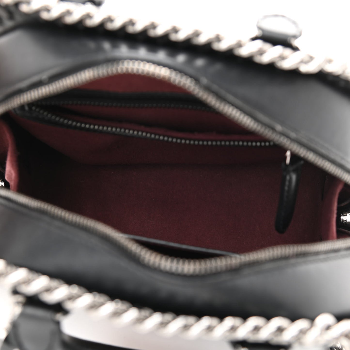 Eco Alter Nappa Mini Falabella Box Bird Top Handle Bag Black