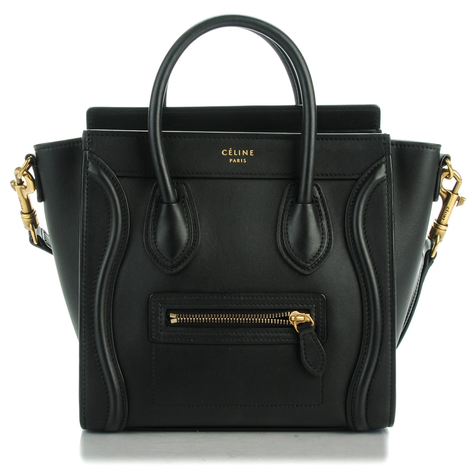 Celine Smooth Calfskin Nano Luggage Black 1 of 8