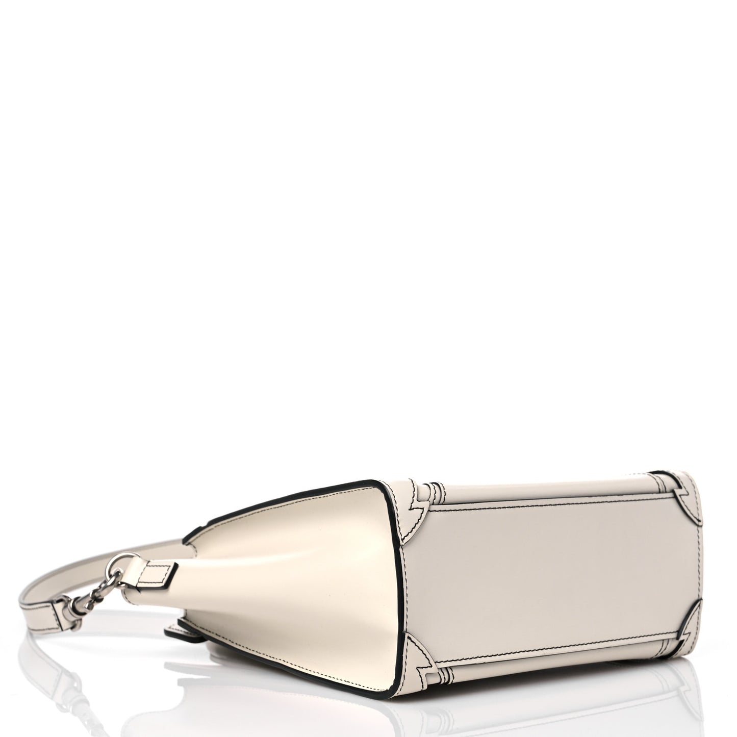 Satin Calfskin Nano Debossed Luggage White