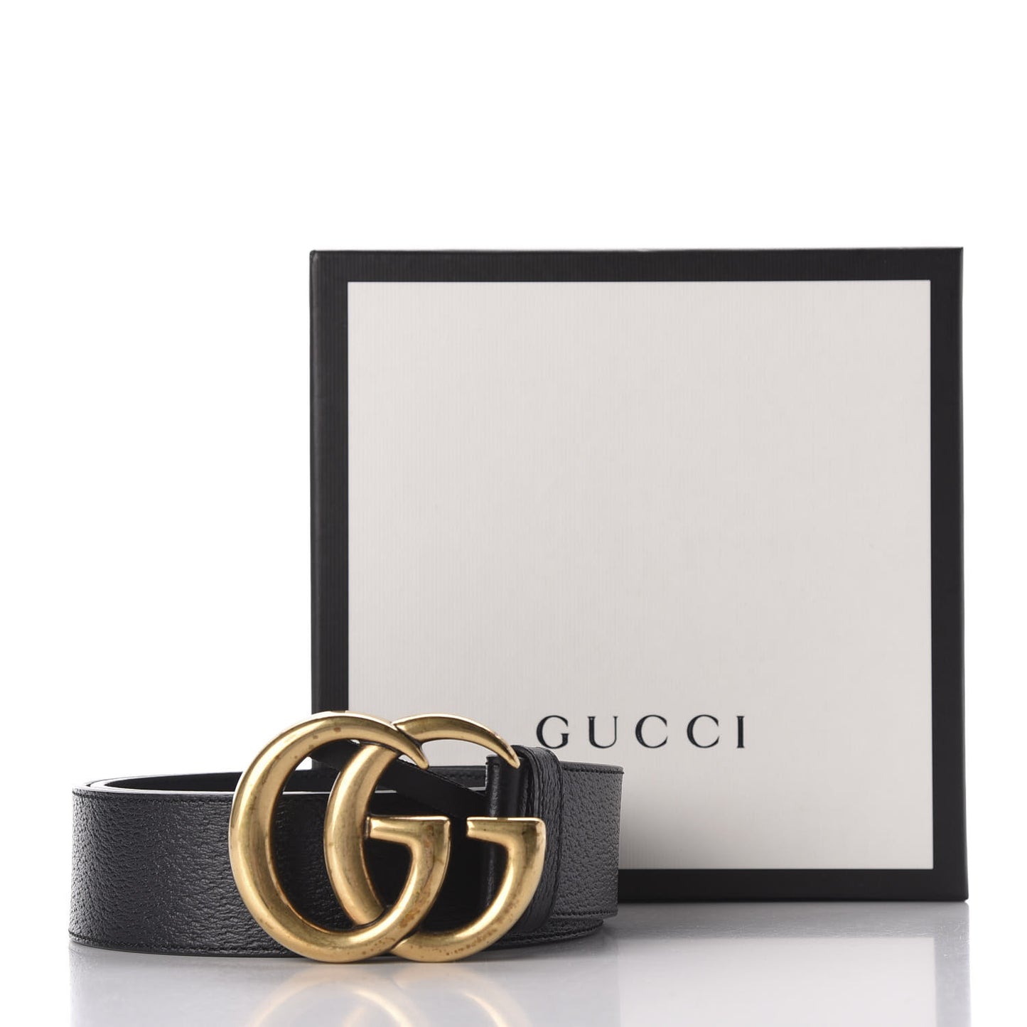 Textured Calfskin Double G 40mm Belt 75 30 Black