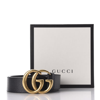 Gucci Textured Calfskin Double G 40mm Belt 75 30 Black 5 of 5