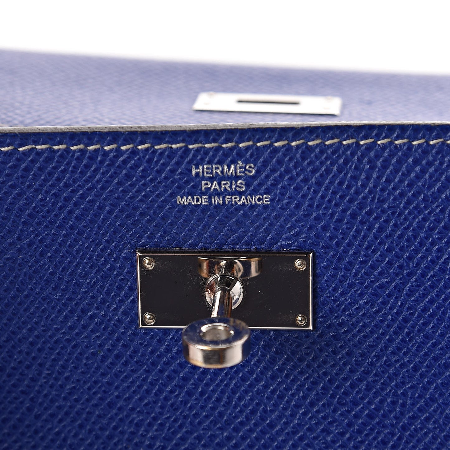 Epsom Kelly Longue Wallet Bleu Electrique Cobalt