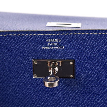 Hermes Epsom Kelly Longue Wallet Bleu Electrique Cobalt 6 of 13