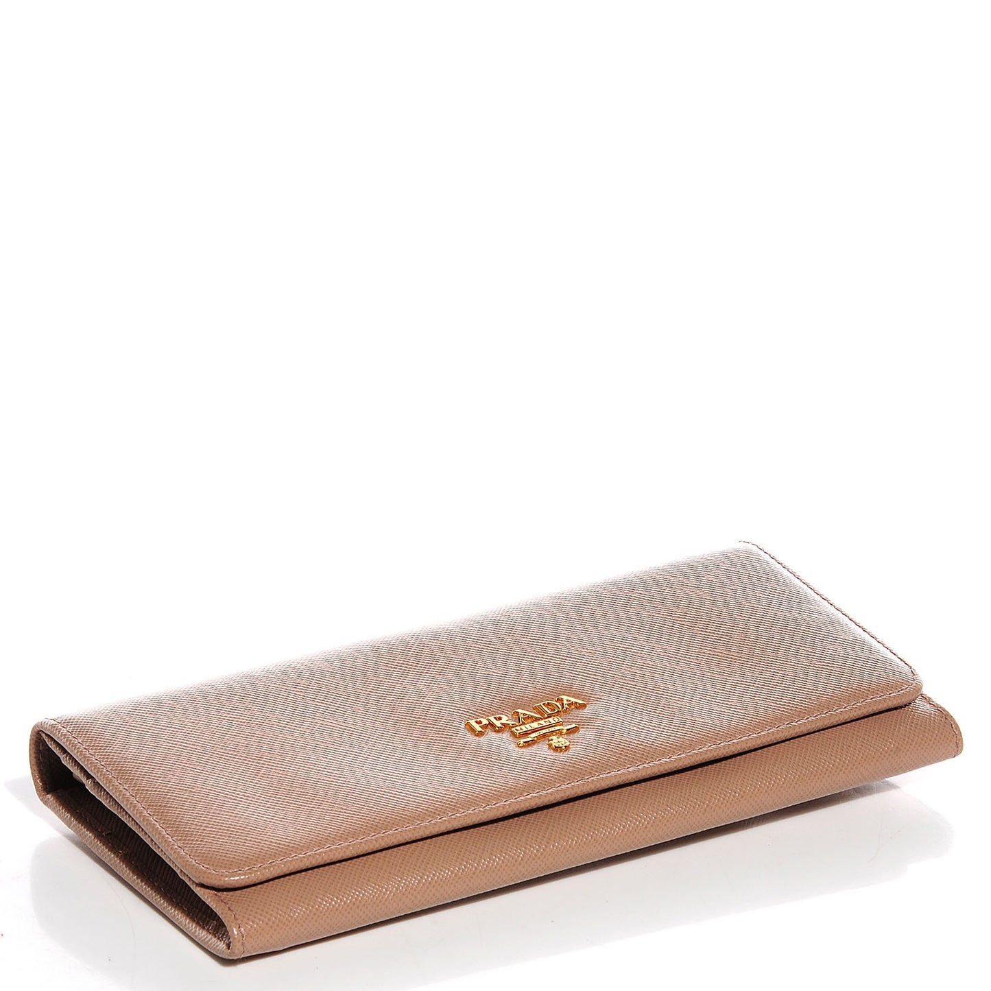 Saffiano Metal Continental Flap Wallet Cammeo