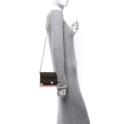 Louis Vuitton Monogram Flore Chain Wallet Rose Ballerine 2 of 10