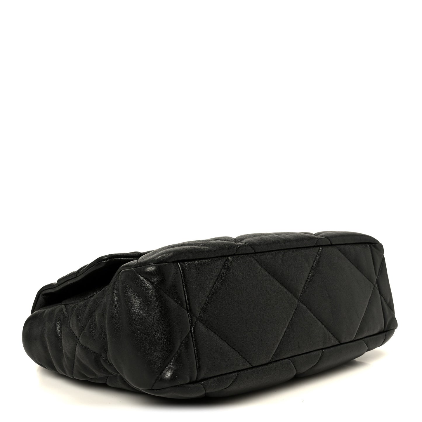 Goatskin Quilted Large Chanel 19 Flap Black