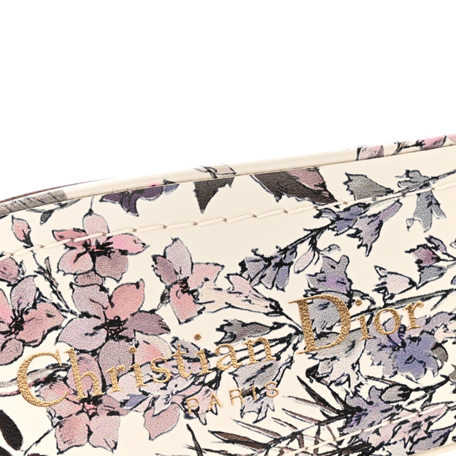 Christian Dior Canvas Embroidered D-Floral Dway 35mm Slide Sandals 39.5 White Multicolor 7 of 10