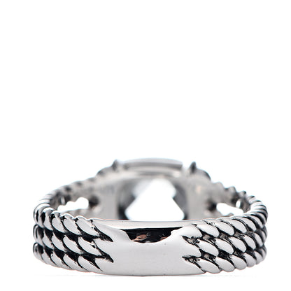 David Yurman Sterling Silver Diamond Prasiolite 10mm Petite Wheaton Ring 52 6 4 of 6