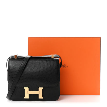 Hermes Ostrich Constance 24 Black 11 of 11
