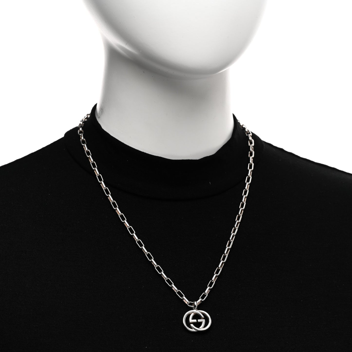 Sterling Silver Interlocking G Pendant Necklace