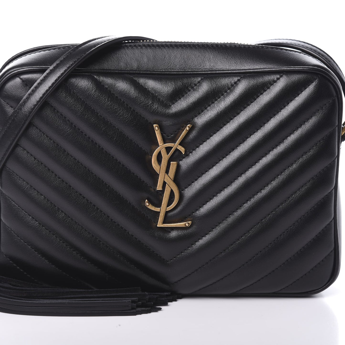 Calfskin Matelasse Monogram Lou Camera Bag Black