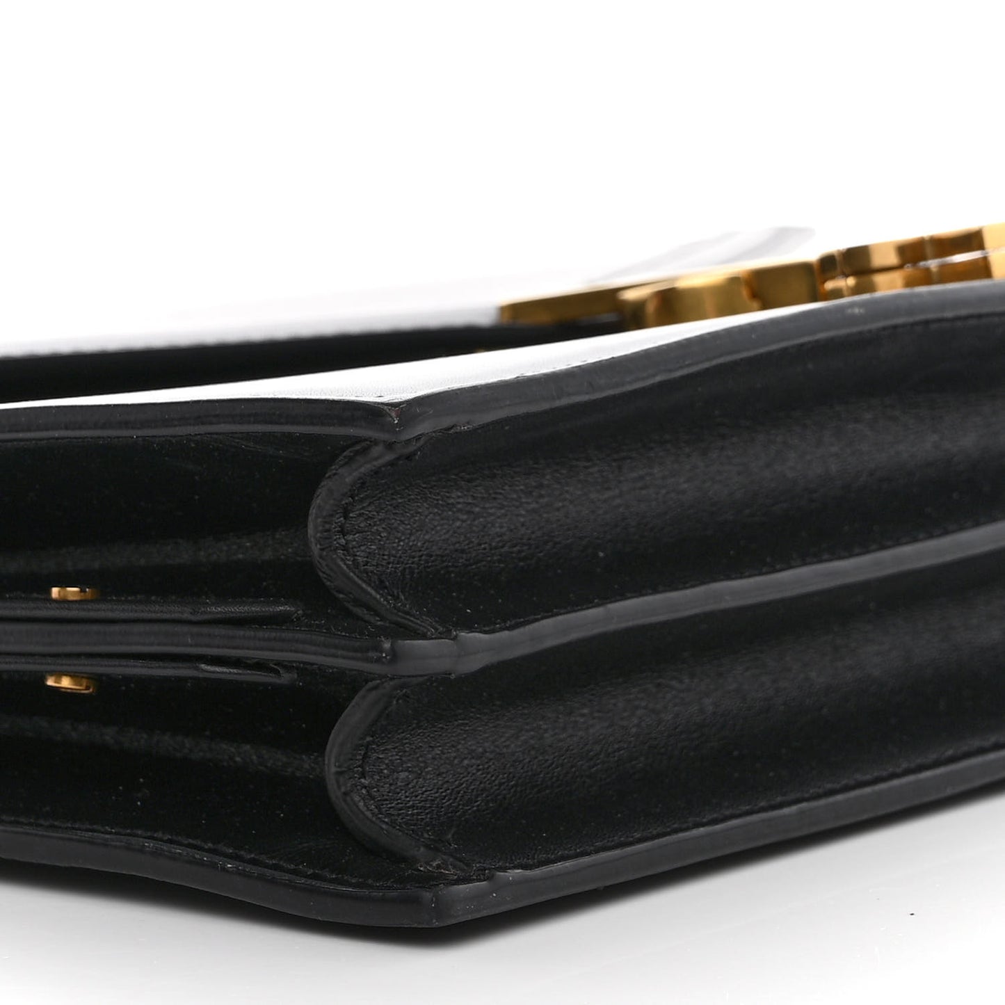 Smooth Calfskin Monogram Cassandra Clasp Bag Black Rouge Legion