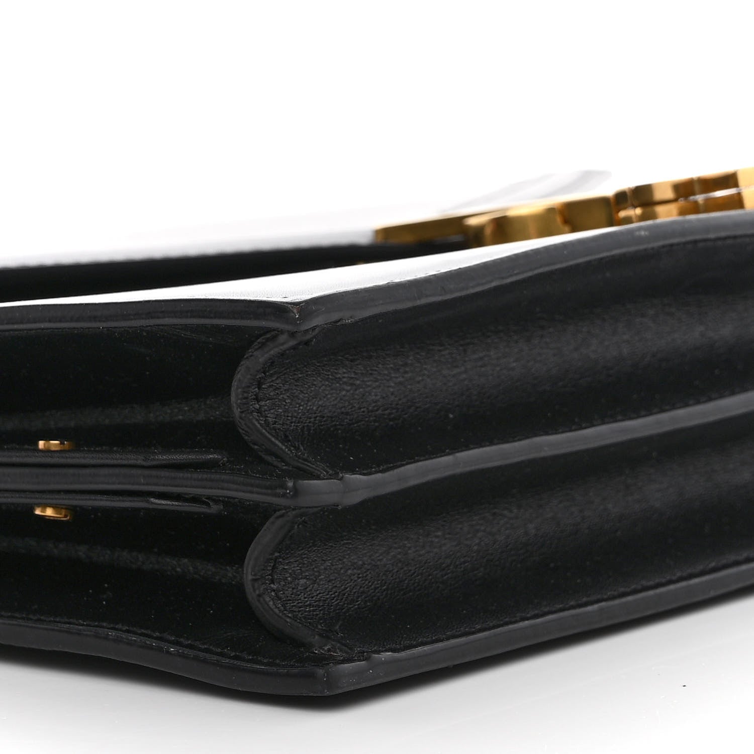 Saint Laurent Smooth Calfskin Monogram Cassandra Clasp Bag Black Rouge Legion 10 of 17