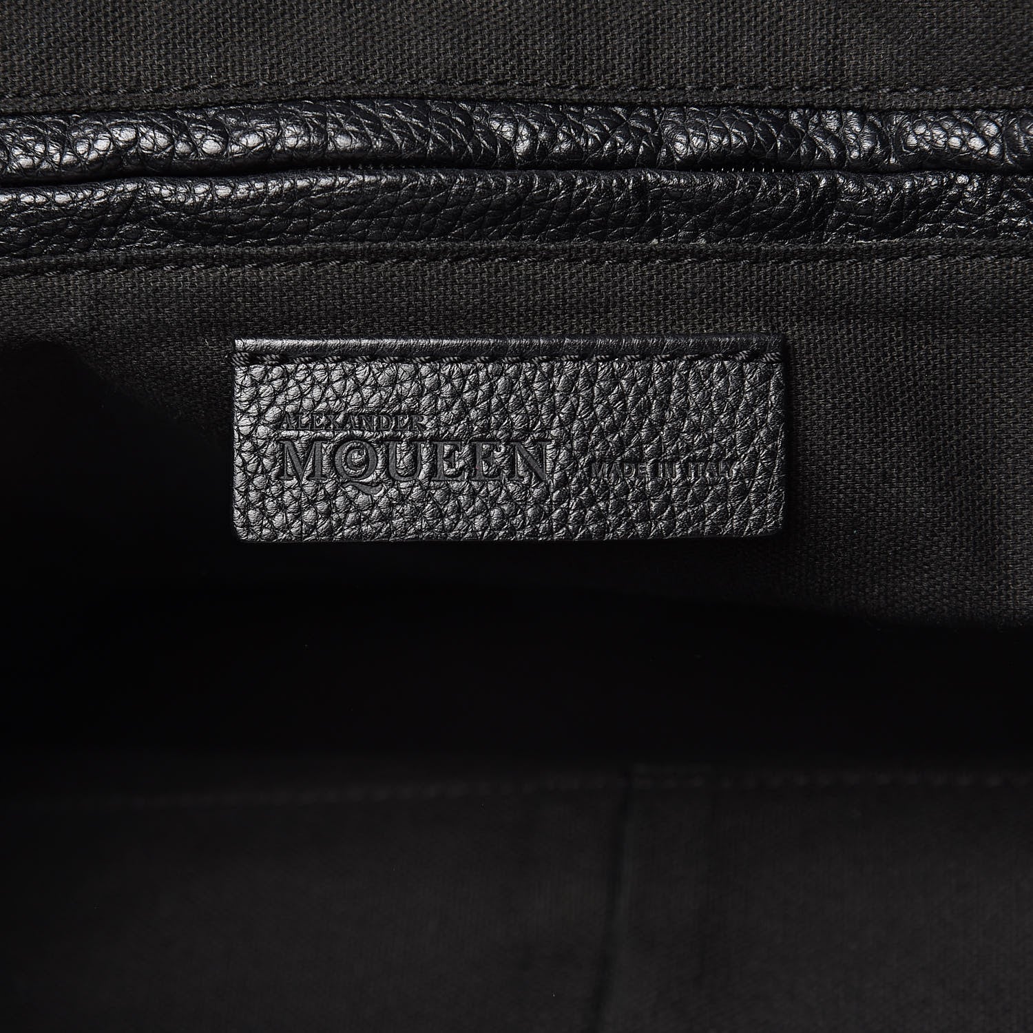 Alexander McQueen Pebbled Calfskin Skull Padlock Tote Black 6 of 11