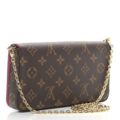 Louis Vuitton Monogram 2021 Christmas Animation Hollywood Pochette Felicie Chain Wallet Fuchsia 4 of 10