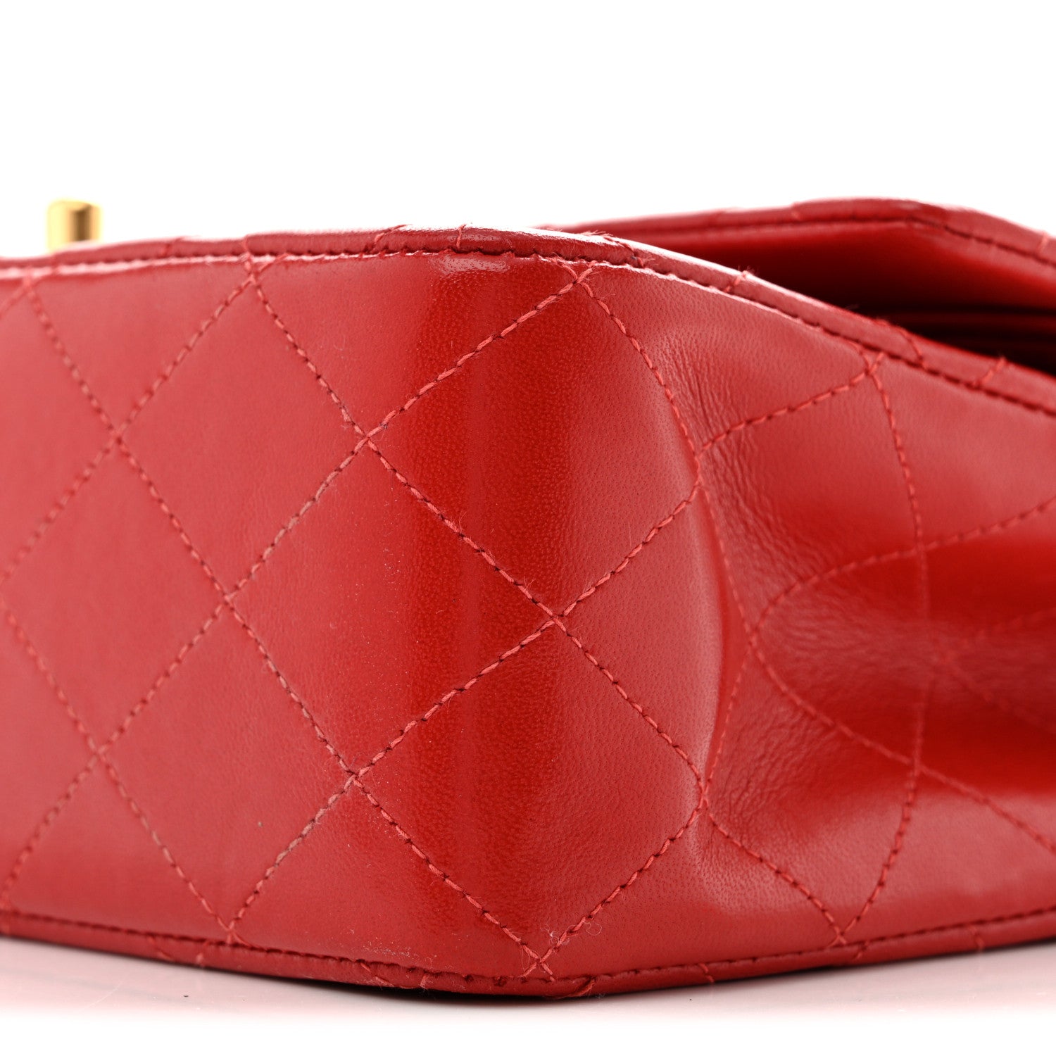 Chanel Lambskin Quilted Medium Double Flap Red 10 of 13