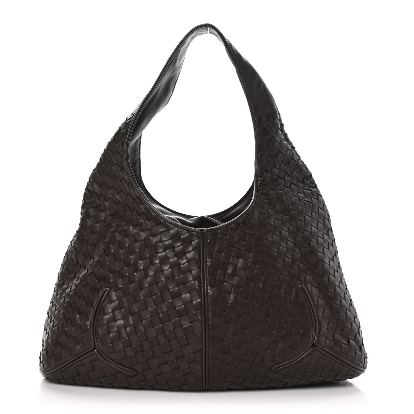 Nappa Intrecciato Ball Hobo Ebano