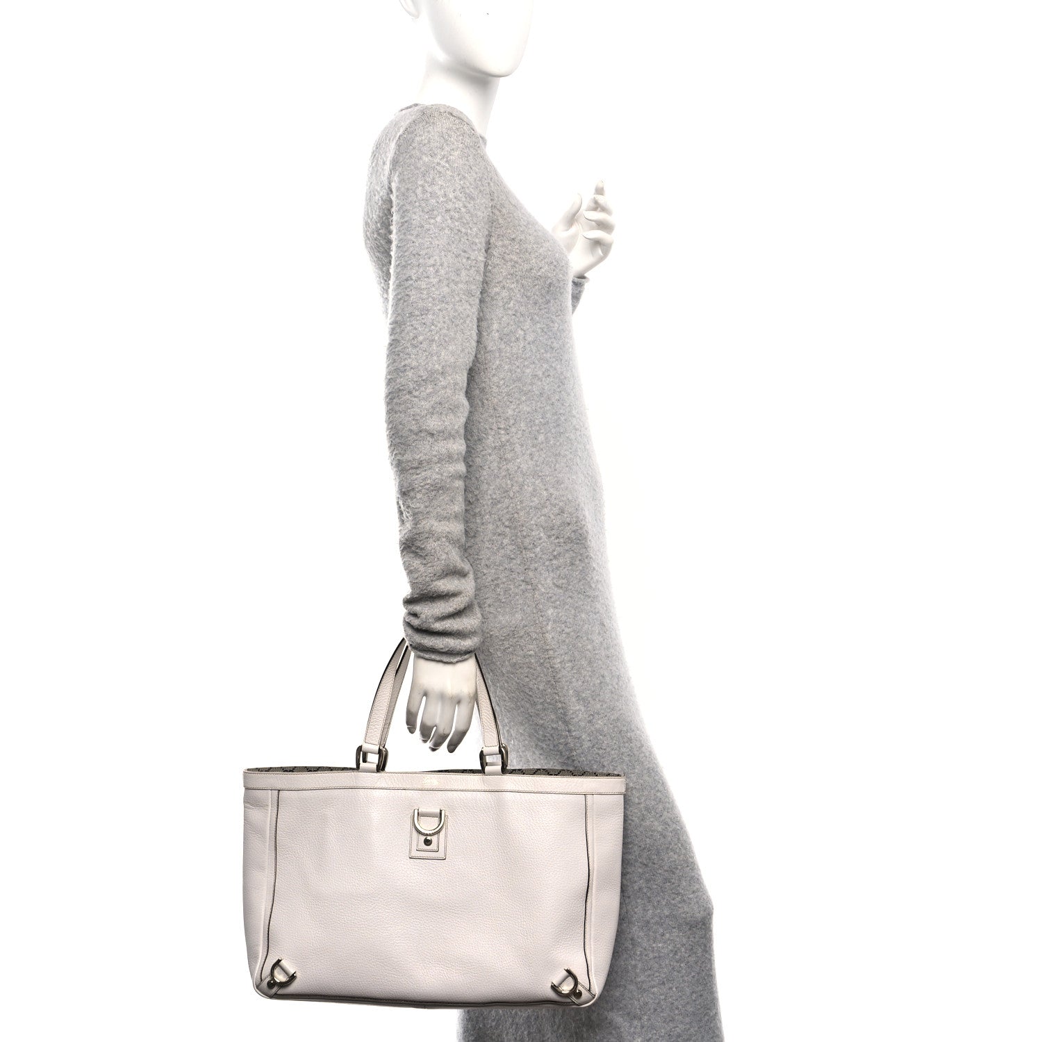 Gucci Calfskin Large Abbey Tote White 2 of 10
