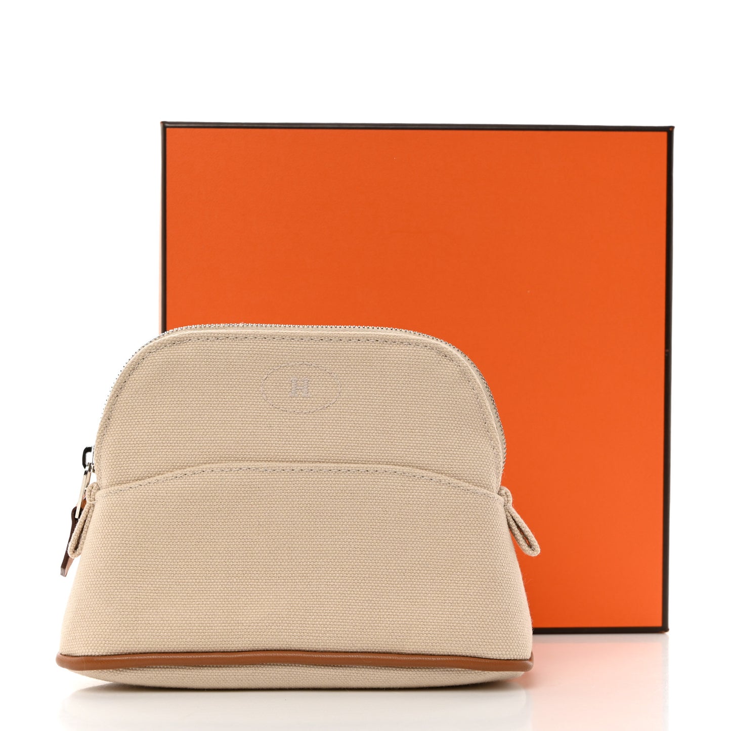 Cotton Canvas Mini Mini Bolide Travel Cosmetic Pouch Natural