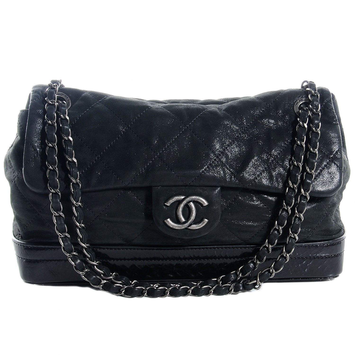 Chanel Iridescent Calfskin VIP Flap Black 1 of 7
