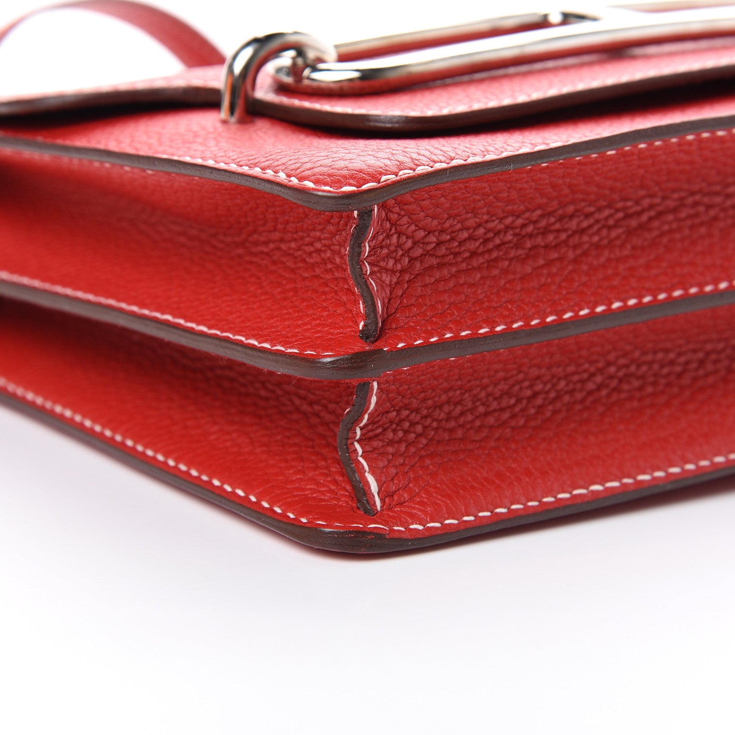 Hermes Taurillon Clemence Sac Roulis 23 Rouge Casaque 9 of 11