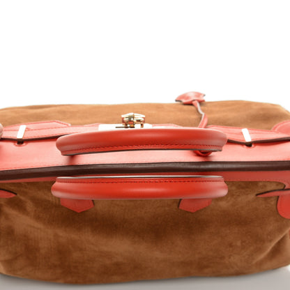 Hermes Veau Doblis Swift Grizzly Birkin 35 Chamois Capucine 10 of 29