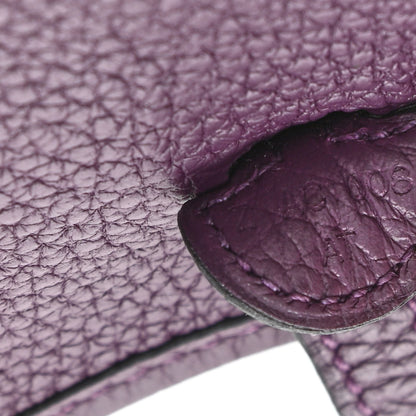 Hermes Taurillon Clemence Amazone Evelyne TPM Cassis Rouge Grenat 7 of 10