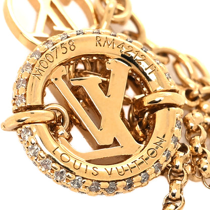 Louis Vuitton Metal Crystal Louise By Night Bracelet Gold 5 of 5