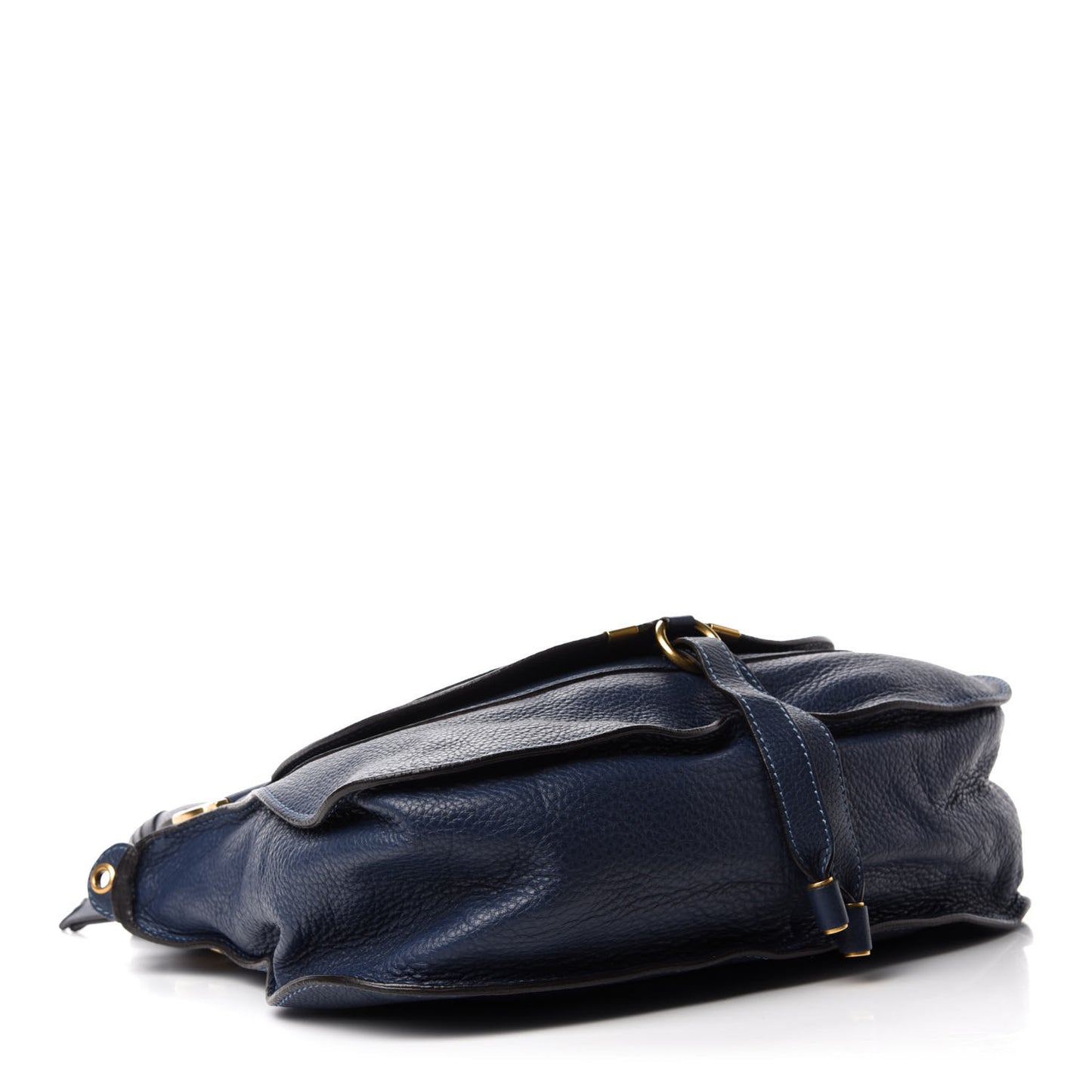 Calfskin Medium Marcie Satchel Royal Navy