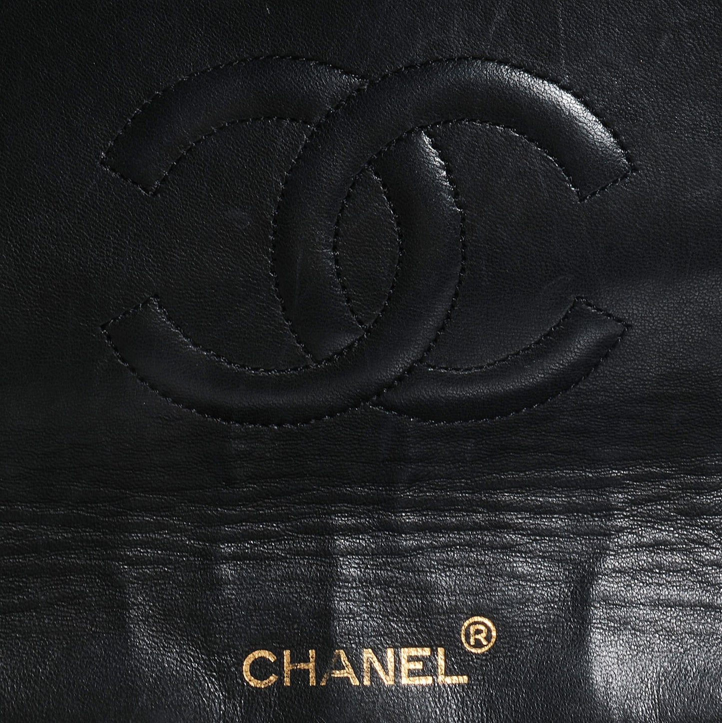 Quilted Lambskin CC Flap Shoulder Bag Black