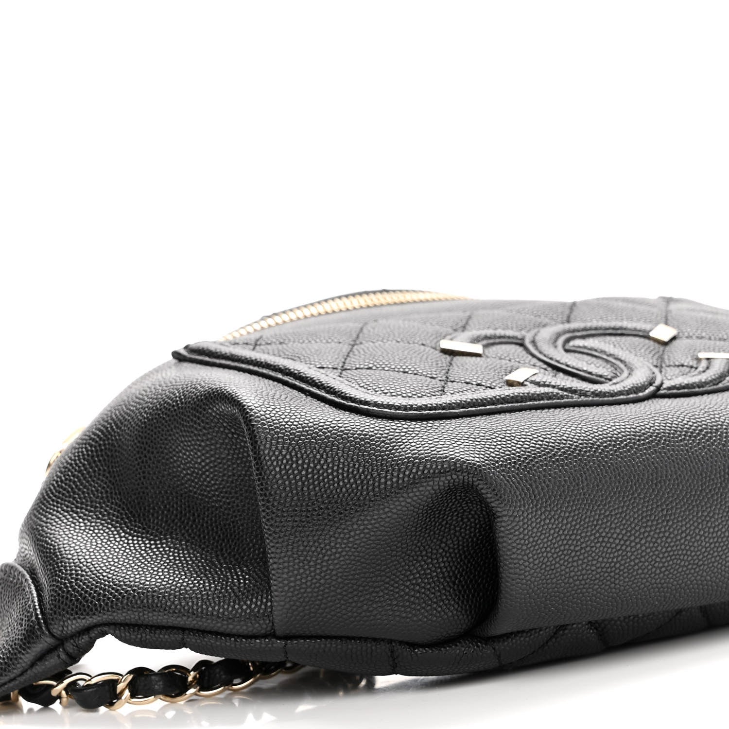 Chanel Caviar Quilted Filigree Waist Bag Black 9 of 10