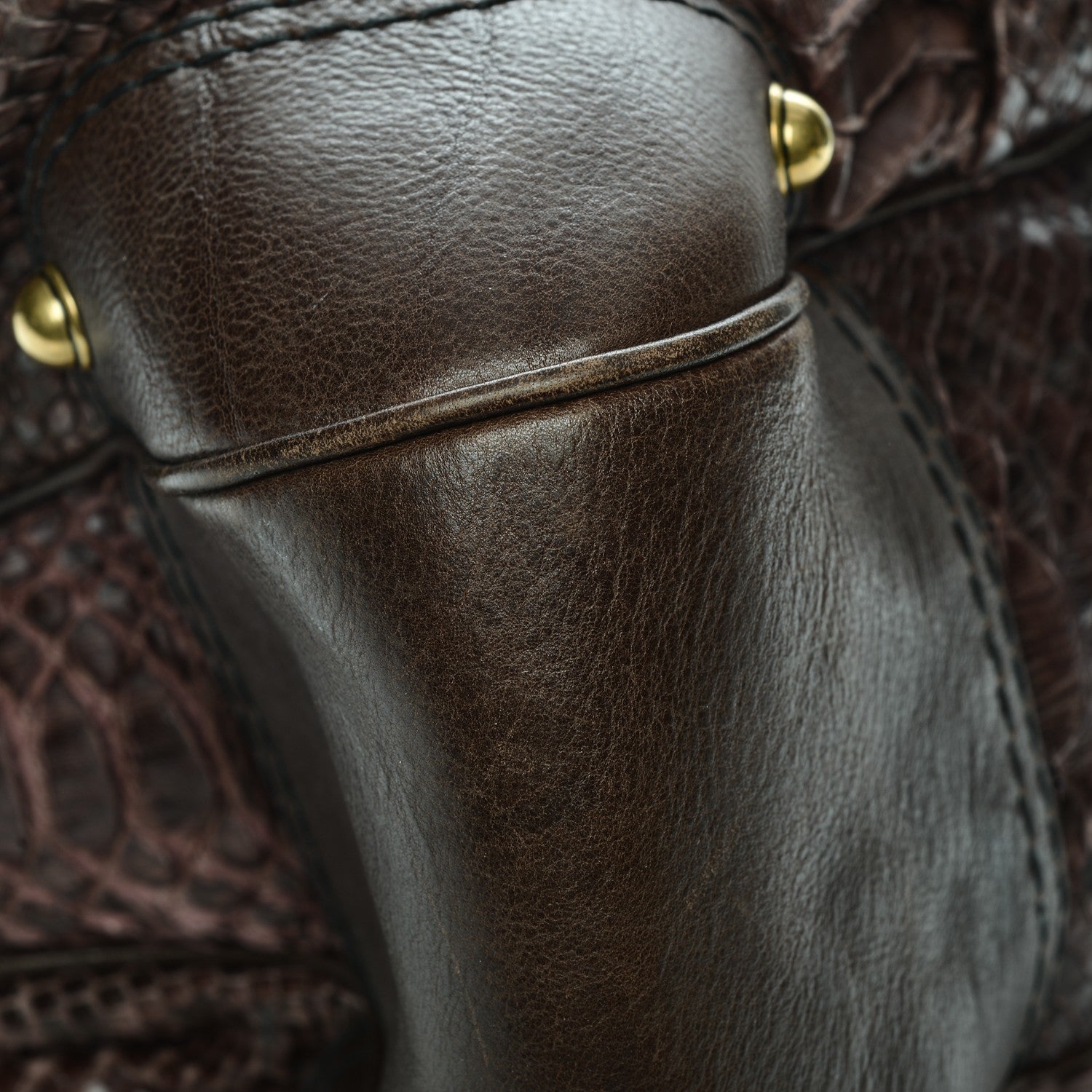 Gucci Python Large Jockey Hobo Brown 10 of 12
