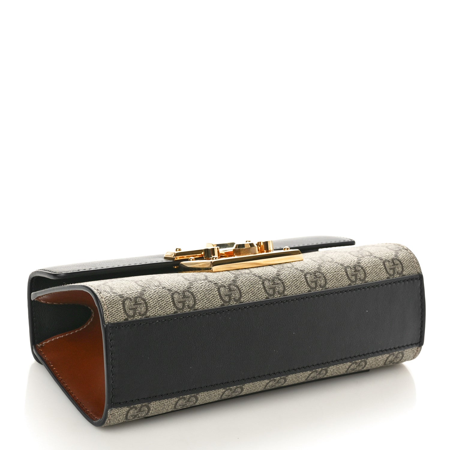 Gucci GG Supreme Monogram Calfskin Padlock Mini Shoulder Bag Beige Ebony 4 of 10