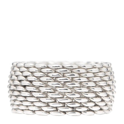 Tiffany Sterling Silver Somerset Mesh Ring 49 4.75 3 of 4