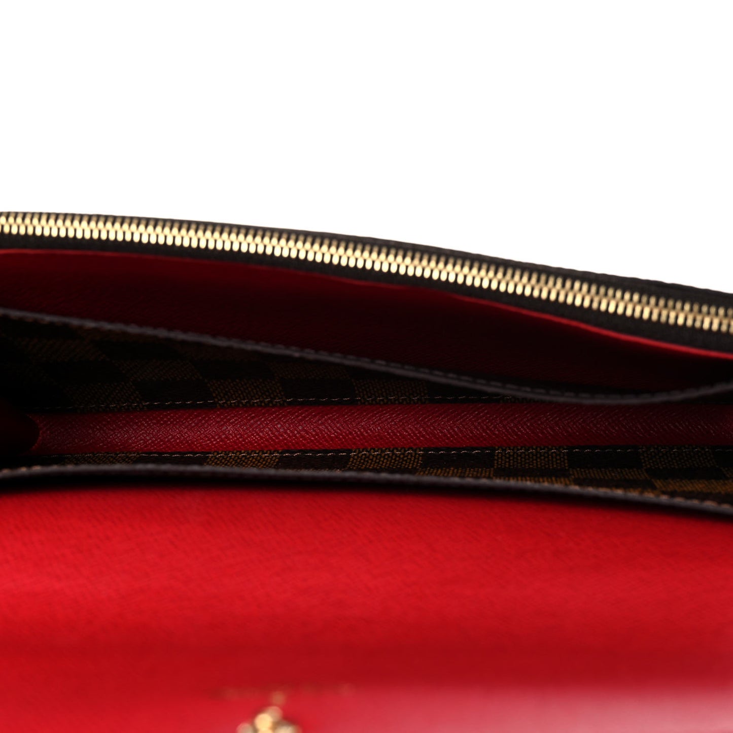 Damier Ebene Emilie Wallet Red