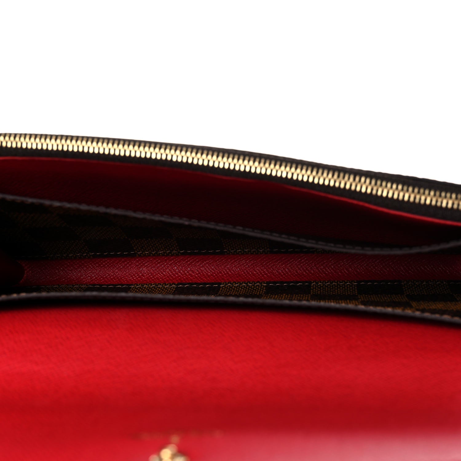 Louis Vuitton Damier Ebene Emilie Wallet Red 5 of 10
