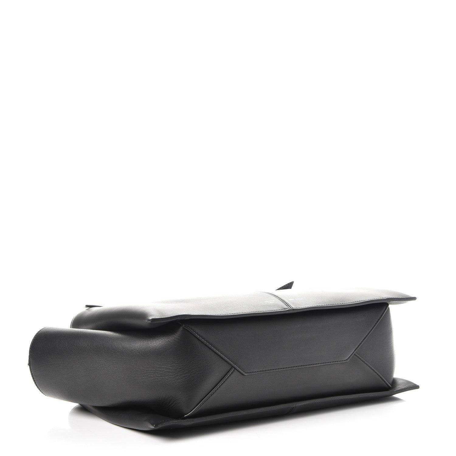 Celine Supple Natural Calfskin Medium Tri-Fold Bag Black 4 of 8