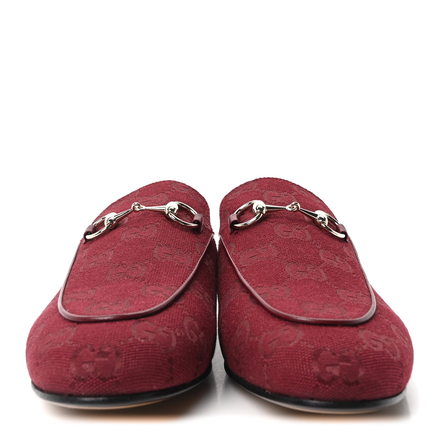 GG Monogram Canvas Womens Princetown Slippers 37.5 Ancora