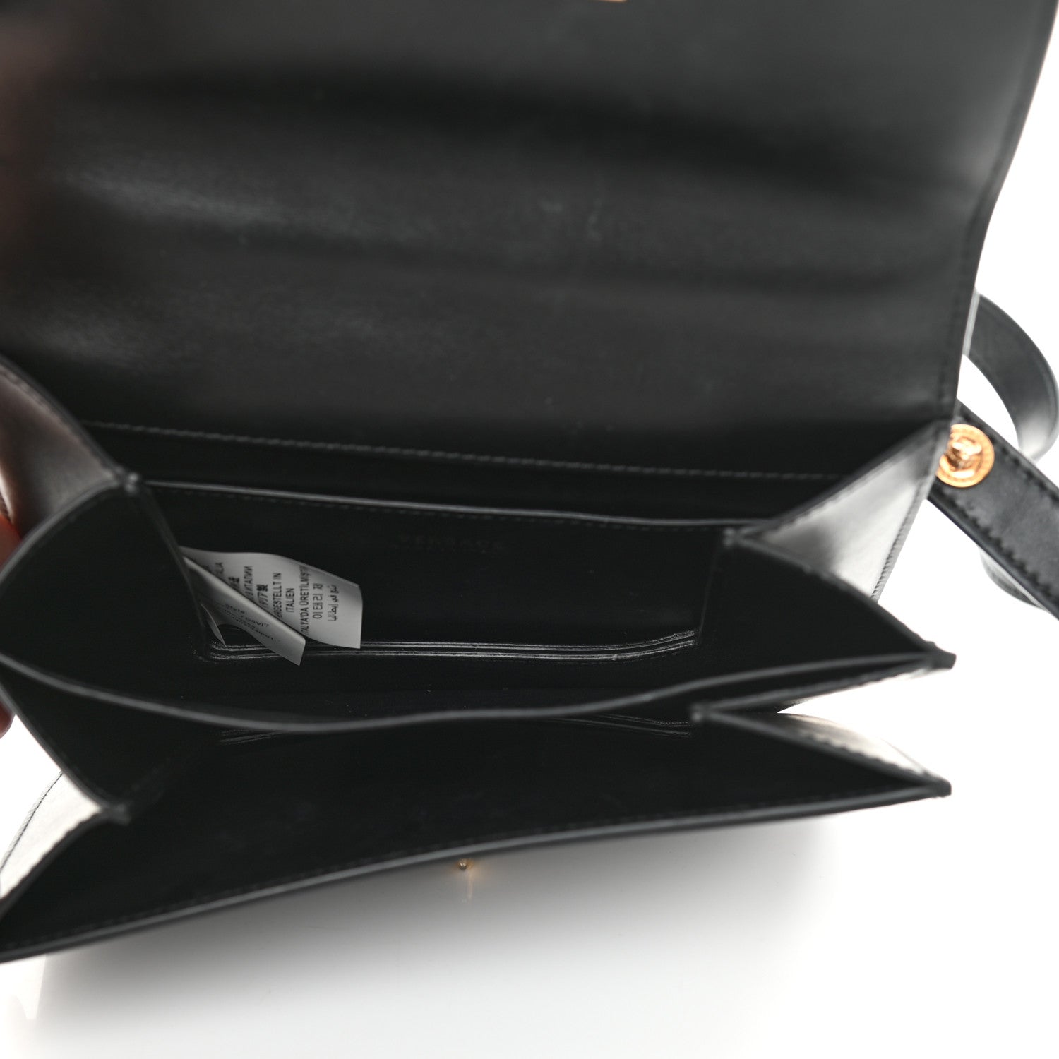 Versace Vitello Barocco Virtus Small Top Handle Shoulder Bag Black 4 of 18