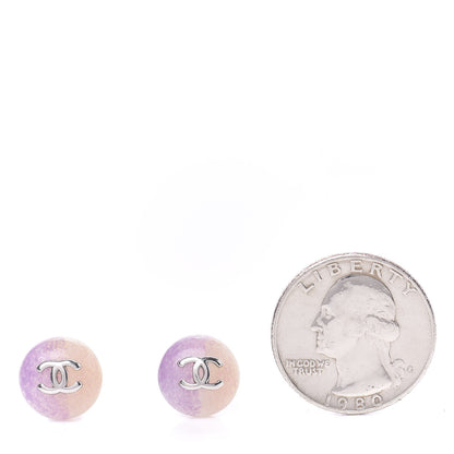 Chanel Resin CC Earrings Pink 2 of 5