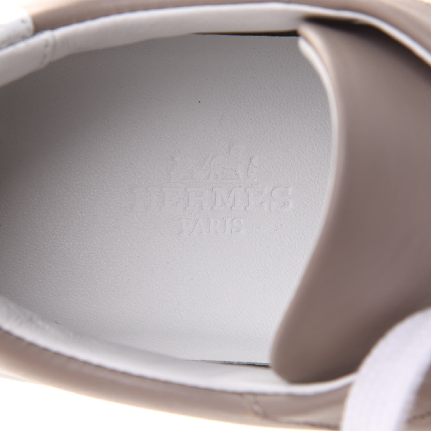 Hermes Calfskin Womens Advantage Sneakers 36 Beige Rose 7 of 10