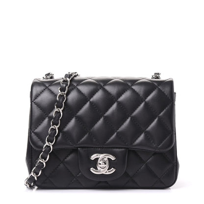 Chanel Lambskin Quilted Mini Square Flap Black 1 of 10