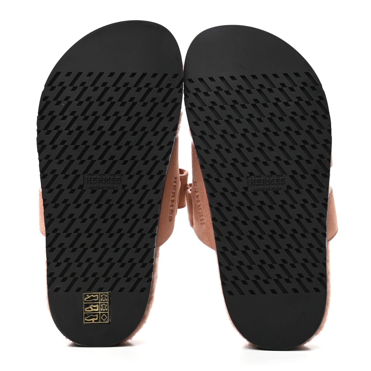 Hermes Suede Goatskin Woolskin Womens Chypre Sandals 35.5 Rose Aube 5 of 8