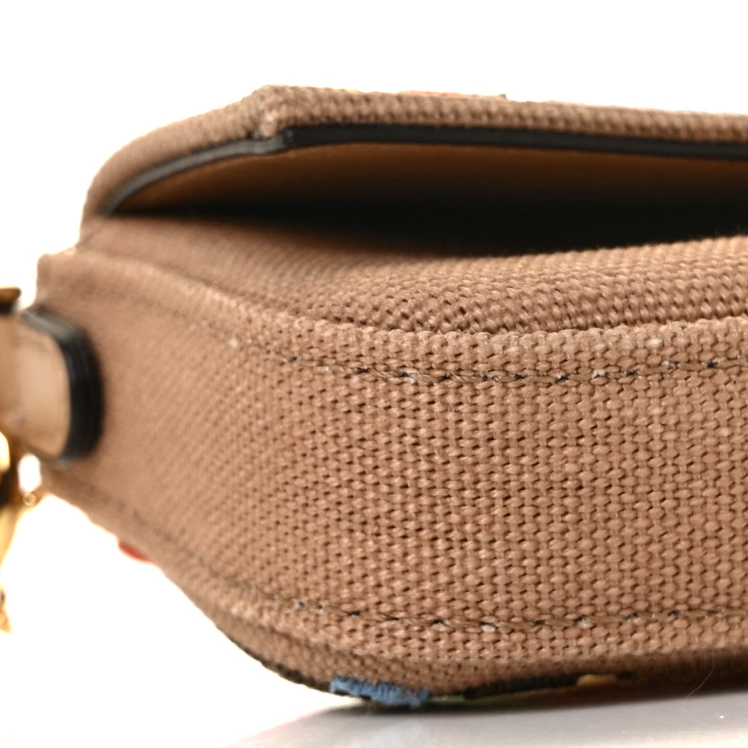 Fendi Canvas Vitello King FF Multicolor Embroidered Nano Baguette Charm Multicolor Cuoio 6 of 8